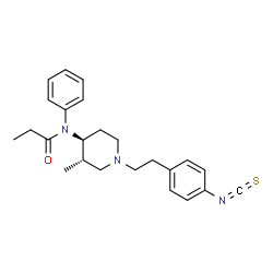 ChemSpider 2D Image | N-{(3S,4S)-1-[2-(4-Isothiocyanatophenyl)ethyl]-3-methyl-4-piperidinyl}-N-phenylpropanamide | C24H29N3OS
