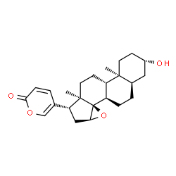 ChemSpider 2D Image | (3beta,5beta,14alpha,15alpha)-3-Hydroxy-14,15-epoxybufa-20,22-dienolide | C24H32O4