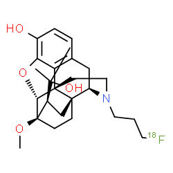 ChemSpider 2D Image | (5alpha,6beta,14beta,18R)-17-[3-(~18~F)Fluoropropyl]-18-(2-hydroxy-2-propanyl)-6-methoxy-18,19-dihydro-4,5-epoxy-6,14-ethenomorphinan-3-ol | C25H3418FNO4