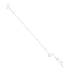ChemSpider 2D Image | N-{[(1S)-1-Carboxy-5-({[2-({4,44-dioxo-48-[(3aS,4S,6aR)-2-oxohexahydro-1H-thieno[3,4-d]imidazol-4-yl]-7,10,13,16,19,22,25,28,31,34,37,40-dodecaoxa-3,43-diazaoctatetracont-1-yl}oxy)phenyl]carbamoyl}ami
no)pentyl]carbamoyl}-L-glutamic acid | C58H98N8O24S