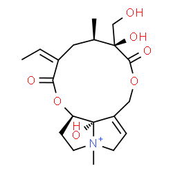 ChemSpider 2D Image | (15Z)-8,12,18-Trihydroxy-4-methyl-11,16-dioxosenecionan-4-ium | C19H28NO7