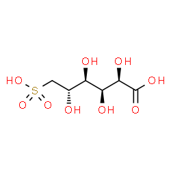 ChemSpider 2D Image | 6-Deoxy-6-sulfo-D-gluconic acid | C6H12O9S