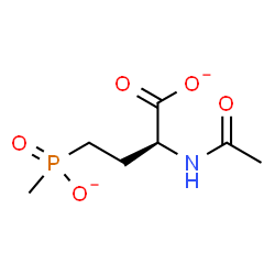 ChemSpider 2D Image | (2S)-2-Acetamido-4-(methylphosphinato)butanoate | C7H12NO5P