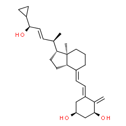 ChemSpider 2D Image | (1S,3S,5E,7E,22E,24S)-26,27-Cyclo-9,10-secocholesta-5,7,10,22-tetraene-1,3,24-triol | C27H40O3