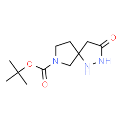 ChemSpider 2D Image | tert-butyl 3-oxo-1,2,7-triazaspiro[4.4]nonane-7-carboxylate | C11H19N3O3