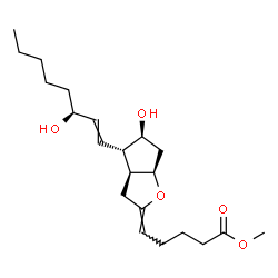 ChemSpider 2D Image | Methyl (5Z,8beta,9beta,11beta,12alpha,15S)-11,15-dihydroxy-6,9-epoxyprosta-5,13-dien-1-oate | C21H34O5
