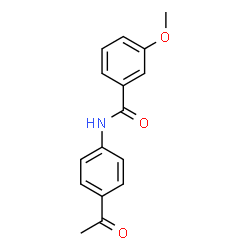 ChemSpider 2D Image | N-(4-Acetylphenyl)-3-methoxybenzamide | C16H15NO3