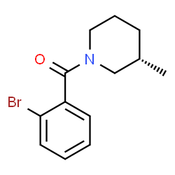 ChemSpider 2D Image | (2-Bromophenyl)[(3S)-3-methyl-1-piperidinyl]methanone | C13H16BrNO
