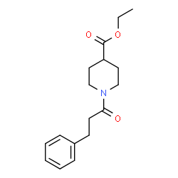 ChemSpider 2D Image | Ethyl 1-(3-phenylpropanoyl)-4-piperidinecarboxylate | C17H23NO3