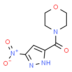 ChemSpider 2D Image | 4-(3-nitro-1H-pyrazole-5-carbonyl)morpholine | C8H10N4O4