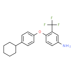 ChemSpider 2D Image | 4-(4-Cyclohexylphenoxy)-3-(trifluoromethyl)aniline | C19H20F3NO
