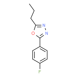 ChemSpider 2D Image | 2-(4-Fluorophenyl)-5-propyl-1,3,4-oxadiazole | C11H11FN2O