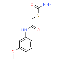 ChemSpider 2D Image | S-{2-[(3-Methoxyphenyl)amino]-2-oxoethyl} carbamothioate | C10H12N2O3S