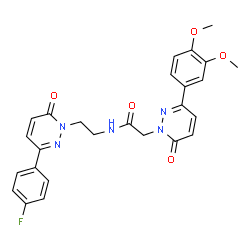ChemSpider 2D Image | 2-[3-(3,4-Dimethoxyphenyl)-6-oxo-1(6H)-pyridazinyl]-N-{2-[3-(4-fluorophenyl)-6-oxo-1(6H)-pyridazinyl]ethyl}acetamide | C26H24FN5O5
