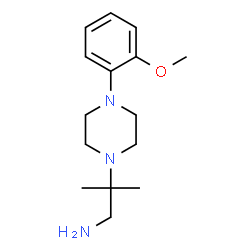 ChemSpider 2D Image | 2-[4-(2-Methoxyphenyl)-1-piperazinyl]-2-methyl-1-propanamine | C15H25N3O