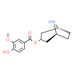 ChemSpider 2D Image | (1R,5S)-8-Azabicyclo[3.2.1]oct-3-yl 4-hydroxy-3-methoxybenzoate | C15H19NO4