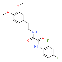 ChemSpider 2D Image | N-(2,4-Difluorophenyl)-N'-[2-(3,4-dimethoxyphenyl)ethyl]ethanediamide | C18H18F2N2O4