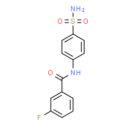 ChemSpider 2D Image | 3-Fluoro-N-(4-sulfamoylphenyl)benzamide | C13H11FN2O3S