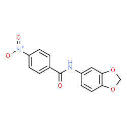 ChemSpider 2D Image | N-(1,3-Benzodioxol-5-yl)-4-nitrobenzamide | C14H10N2O5