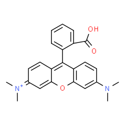ChemSpider 2D Image | 9-(2-Carboxyphenyl)-3,6-bis(dimethylamino)xanthylium | C24H23N2O3