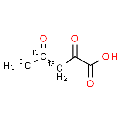 ChemSpider 2D Image | 2,4-Dioxo(3,4,5-~13~C_3_)pentanoic acid | C213C3H6O4