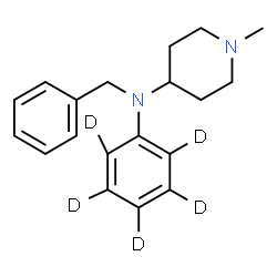 ChemSpider 2D Image | N-Benzyl-1-methyl-N-(~2~H_5_)phenyl-4-piperidinamine | C19H19D5N2
