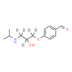 ChemSpider 2D Image | 4-{[2-Hydroxy-3-(isopropylamino)(~2~H_5_)propyl]oxy}benzaldehyde | C13H14D5NO3