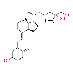 ChemSpider 2D Image | (3S,5Z,7E)-(27,27,27-~2~H_3_)-9,10-Secocholesta-5,7,10-triene-3,25,26-triol | C27H41D3O3