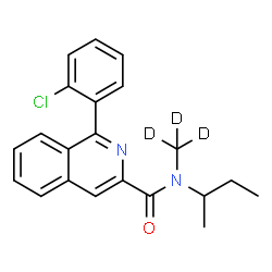 ChemSpider 2D Image | N-sec-Butyl-1-(2-chlorophenyl)-N-(~2~H_3_)methyl-3-isoquinolinecarboxamide | C21H18D3ClN2O