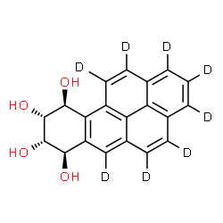 ChemSpider 2D Image | (7R,8S,9R,10S)-(1,2,3,4,5,6,11,12-~2~H_8_)-7,8,9,10-Tetrahydrobenzo[pqr]tetraphene-7,8,9,10-tetrol | C20H8D8O4