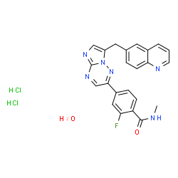 ChemSpider 2D Image | Capmatinib hydrochloride monohydrate | C23H21Cl2FN6O2