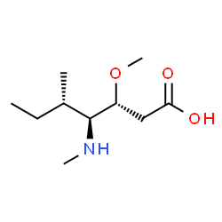 ChemSpider 2D Image | (3R,4S,5S)-3-Methoxy-5-methyl-4-(methylamino)heptanoic acid | C10H21NO3