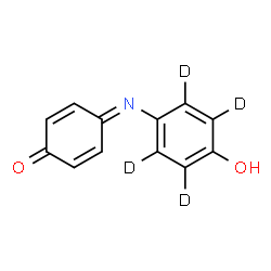 ChemSpider 2D Image | 4-{[4-Hydroxy(~2~H_4_)phenyl]imino}-2,5-cyclohexadien-1-one | C12H5D4NO2
