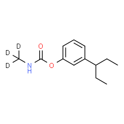 ChemSpider 2D Image | 3-(3-Pentanyl)phenyl (~2~H_3_)methylcarbamate | C13H16D3NO2