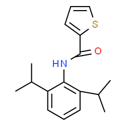 ChemSpider 2D Image | N-(2,6-Diisopropylphenyl)-2-thiophenecarboxamide | C17H21NOS
