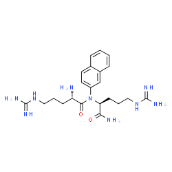 ChemSpider 2D Image | L-Arginyl-N~2~-2-naphthyl-L-argininamide | C22H33N9O2