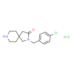 ChemSpider 2D Image | 2-(4-Chlorobenzyl)-2,8-diazaspiro[4.5]decan-3-one hydrochloride | C15H20Cl2N2O