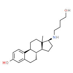 ChemSpider 2D Image | (13xi,17beta)-17-[(4-Hydroxybutyl)amino]estra-1(10),2,4-trien-3-ol | C22H33NO2