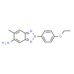 ChemSpider 2D Image | 2-(4-Ethoxyphenyl)-6-methyl-2H-benzotriazol-5-amine | C15H16N4O