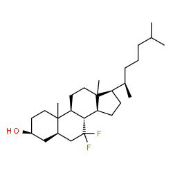ChemSpider 2D Image | (3beta,5alpha,10xi,13xi)-7,7-Difluorocholestan-3-ol | C27H46F2O