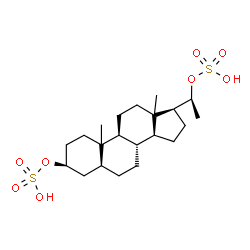 ChemSpider 2D Image | (3beta,5alpha,10xi,13xi,20S)-Pregnane-3,20-diyl bis(hydrogen sulfate) | C21H36O8S2