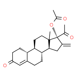 ChemSpider 2D Image | (13xi)-16-Methylene-3,20-dioxo-19-norpregn-4-en-17-yl acetate | C23H30O4