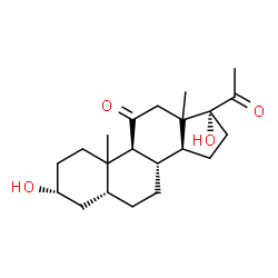 ChemSpider 2D Image | (3alpha,5beta,10xi,13xi)-3,17-Dihydroxypregnane-11,20-dione | C21H32O4