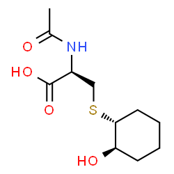 ChemSpider 2D Image | N-Acetyl-S-[(1R,2R)-2-hydroxycyclohexyl]-L-cysteine | C11H19NO4S