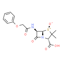 ChemSpider 2D Image | penicillin v ?-sulfoxide | C16H18N2O6S