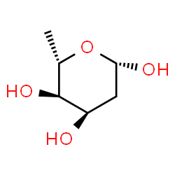 ChemSpider 2D Image | 2,6-Dideoxy-beta-L-ribo-hexopyranose | C6H12O4