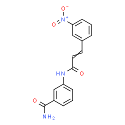 ChemSpider 2D Image | 3-{[3-(3-Nitrophenyl)acryloyl]amino}benzamide | C16H13N3O4