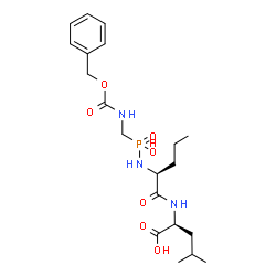 ChemSpider 2D Image | N-[({[(Benzyloxy)carbonyl]amino}methyl)(hydroxy)phosphoryl]-L-norvalyl-L-leucine | C20H32N3O7P
