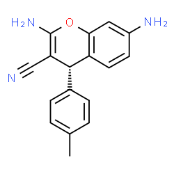 ChemSpider 2D Image | (4S)-2,7-Diamino-4-(4-methylphenyl)-4H-chromene-3-carbonitrile | C17H15N3O
