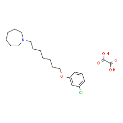 ChemSpider 2D Image | 1-[7-(3-Chlorophenoxy)heptyl]azepane ethanedioate (1:1) | C21H32ClNO5